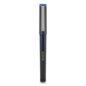 TRU RED™ Roller Ball Pen, Stick, Fine 0.5 Mm, Blue Ink, Black Barrel, Dozen freeshipping - TVN Wholesale